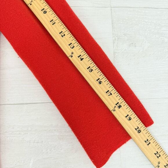 J.Crew Sophie Sweater Blazer Women L Red Open Front Merino Wool Blend Preppy - Picture 14 of 16